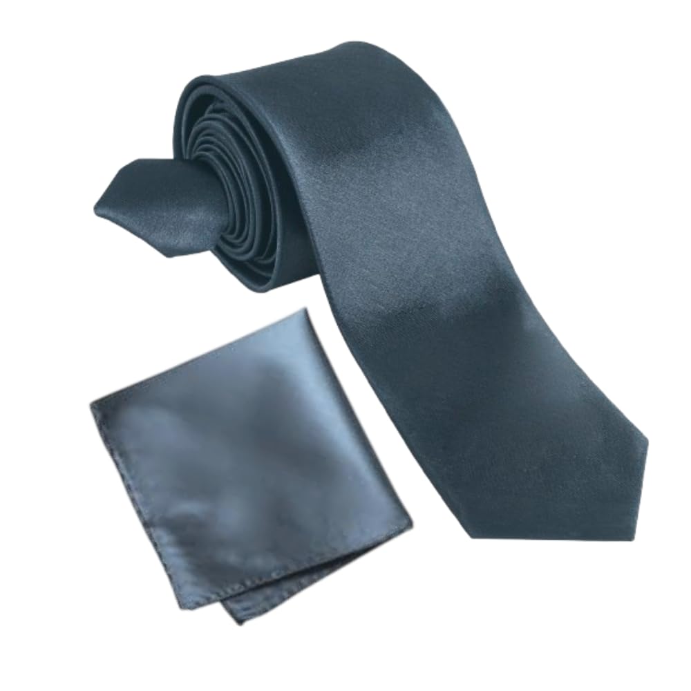 Bureaucrat Midnight Blue Satin Silk Necktie for Men