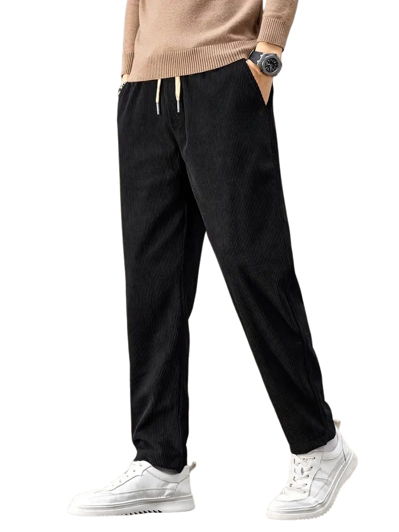 Samfor Men's Black Corduroy Pants