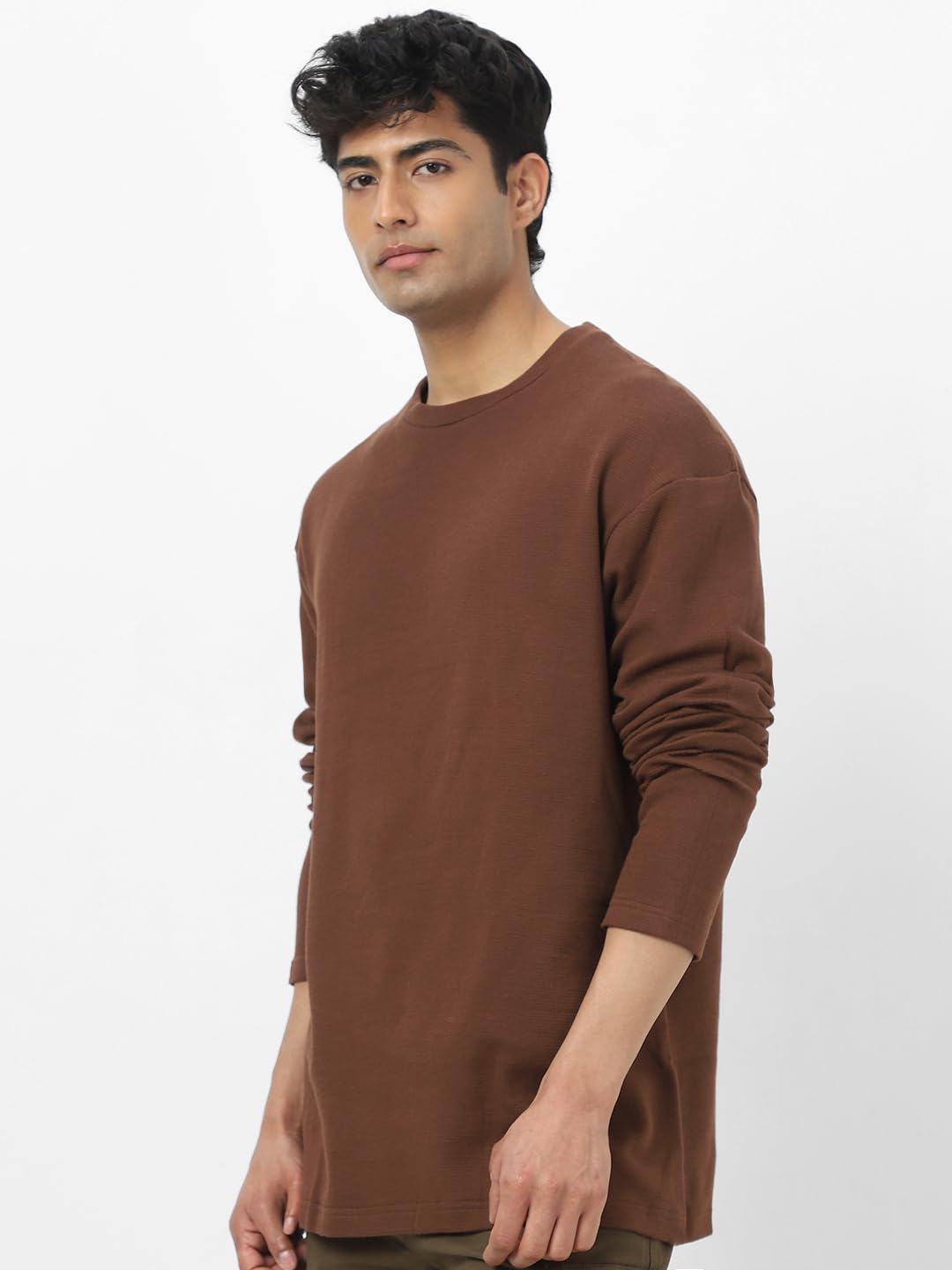 Urbano Fashion Men's Chocolate Brown T-Shirt - Image 3