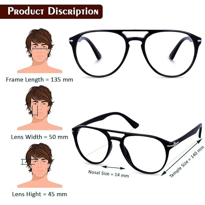 Roshfort Professor Eyeglass Blue Light Blocking Glasses for Men Women - Blue - Image 5