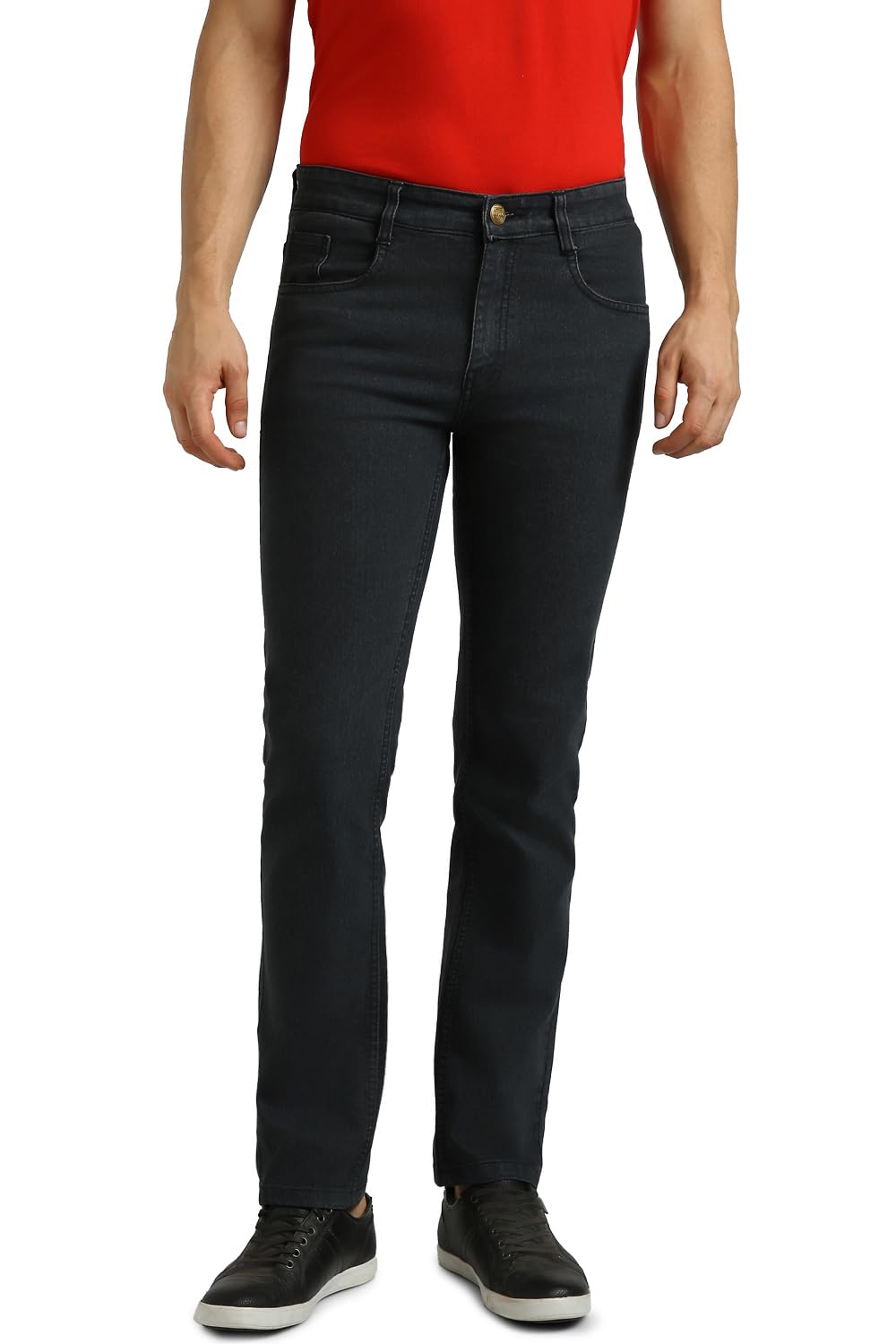 Urbano Men's Dark Grey Stretchable Jeans