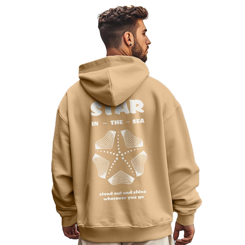 NOBERO Men's Cotton Hooded Sweatshirt - Oat Milk