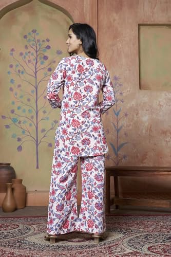 DHRUVI TRENDZ Women Cotton Blend Floral Night Dress - Image 2