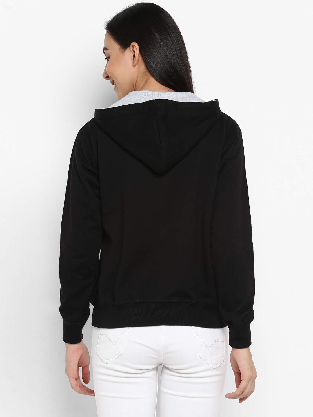 Alan Jones Women's Black Zipper Hoodie Sweatshirt - Image 3