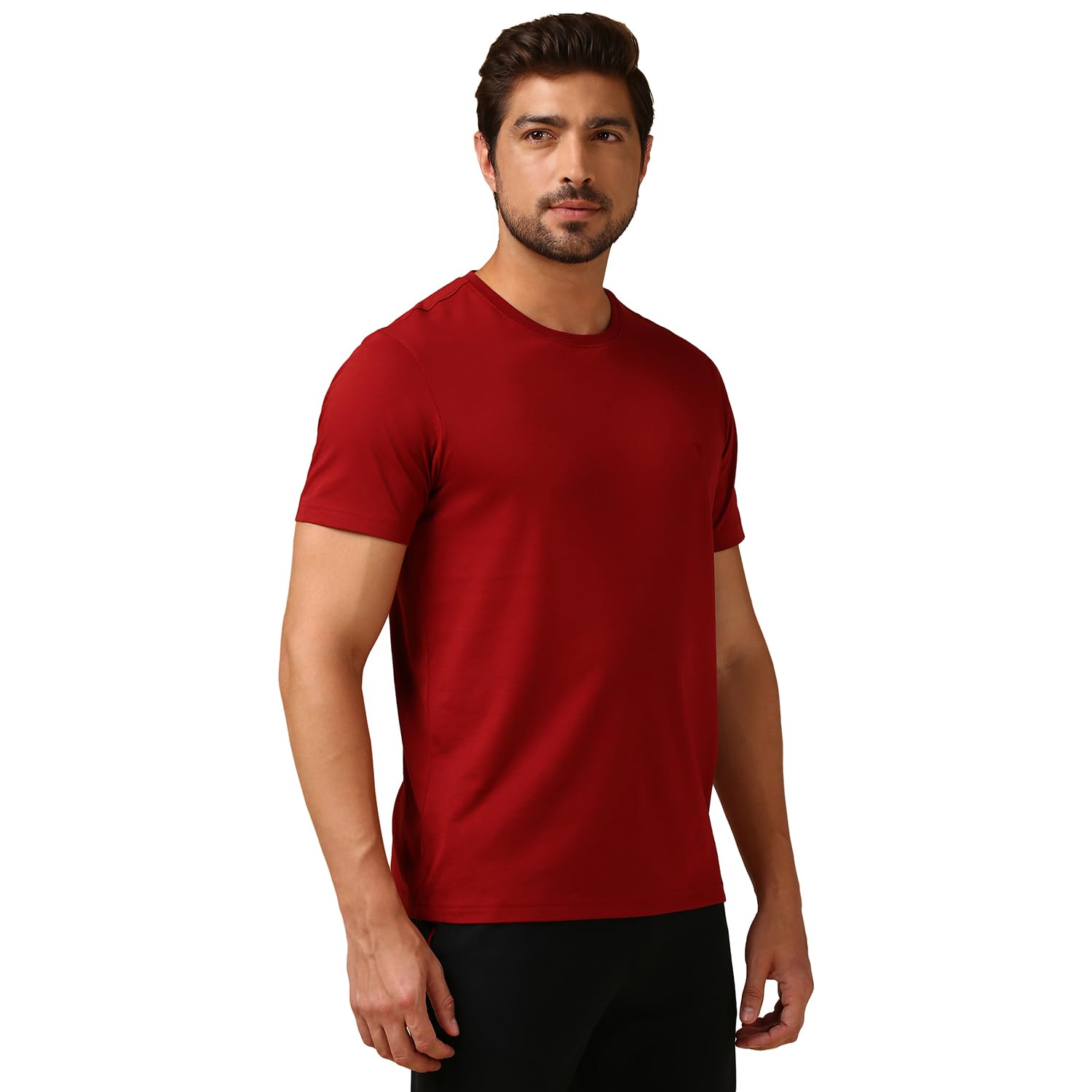 Van Heusen Men's Cotton Blend T-Shirt - Red - Image 4
