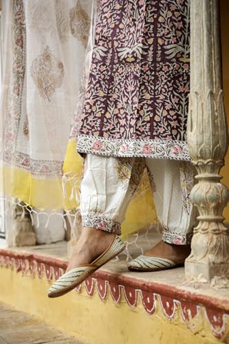 Yashika Women's Floral Ethnic Set - Wine - Image 3