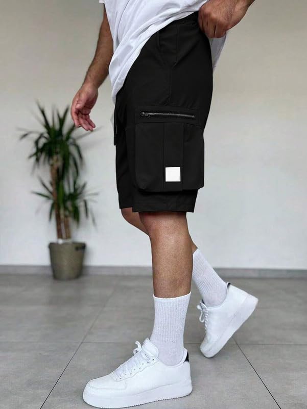 SMOWKLY Men's Cotton Cargo Shorts - Image 3