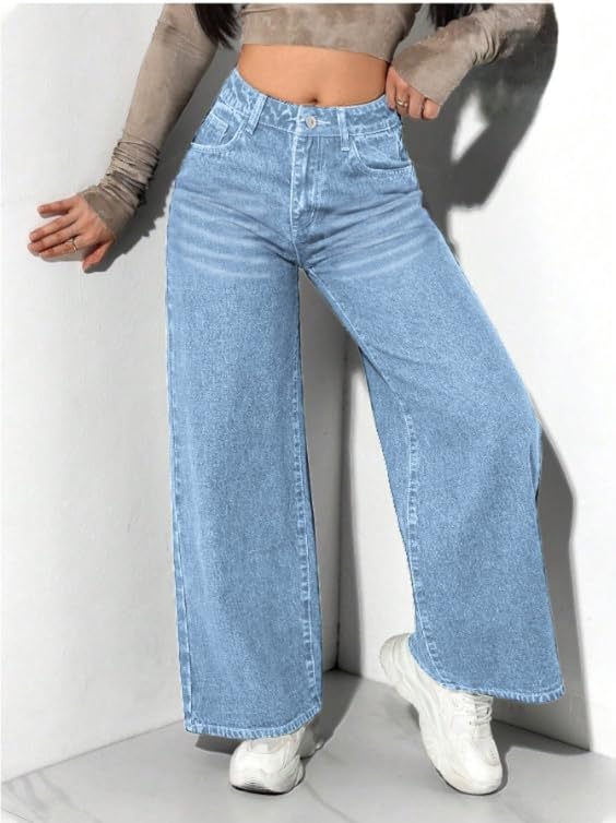Ben Martin Women's Baggy Jeans - Light Blue - Image 3