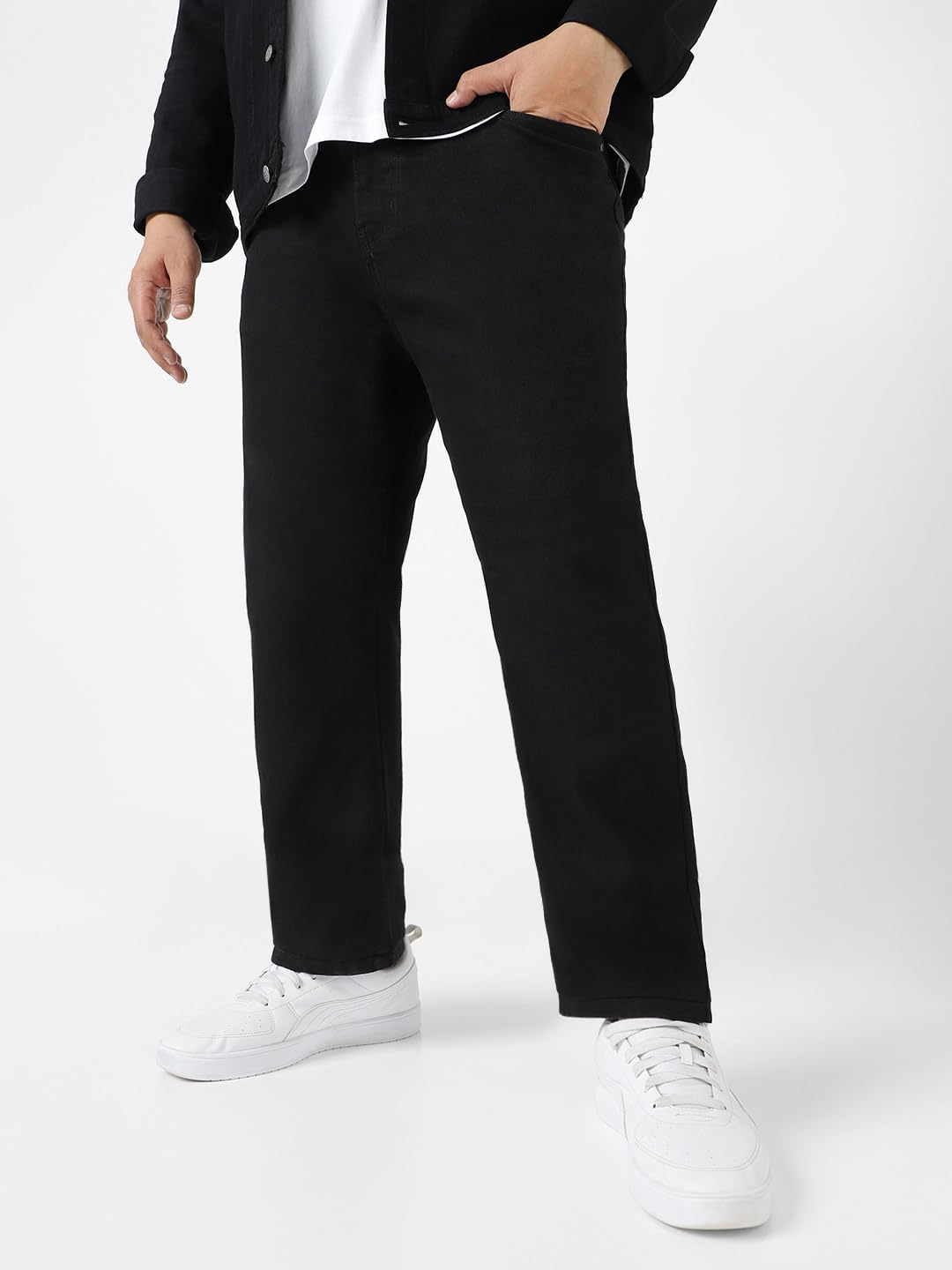 Urbano Plus Men's Black Stretchable Jeans - Image 2