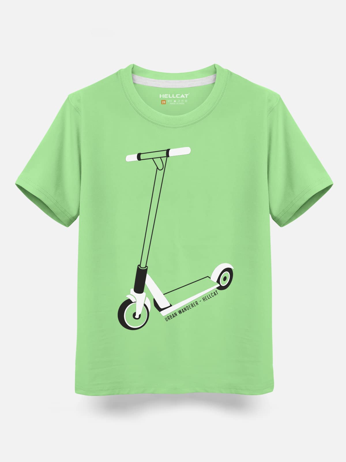 HELLCAT Pista Green Typographic T-Shirt for Boys - Image 2