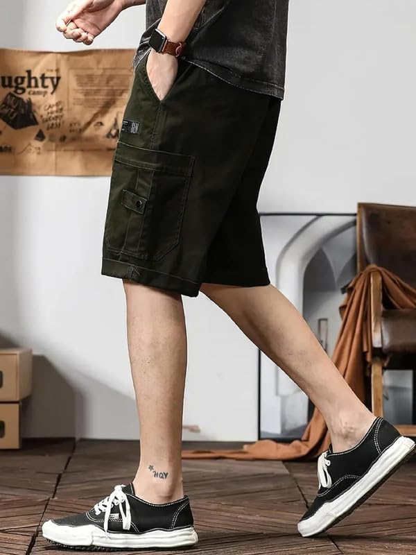 NoseQueen Men's Cotton Shorts - Green - Image 3