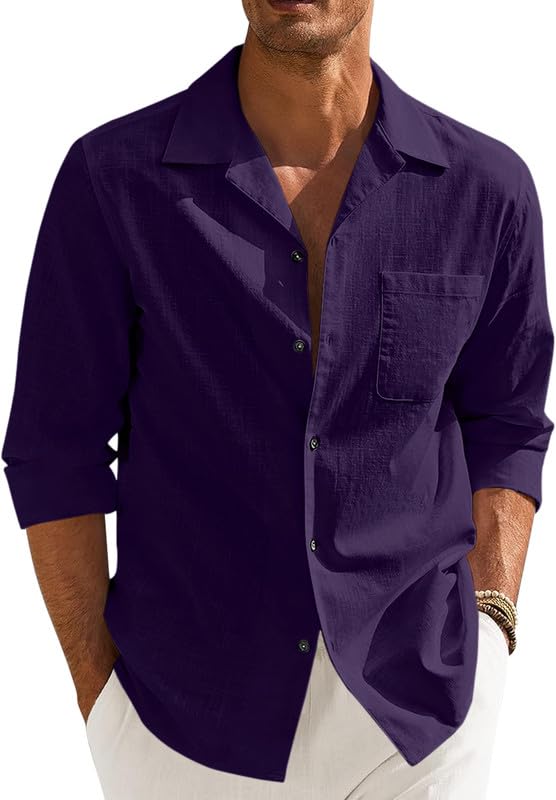 MADHAVISTA Men Casual Cotton Blend Shirt