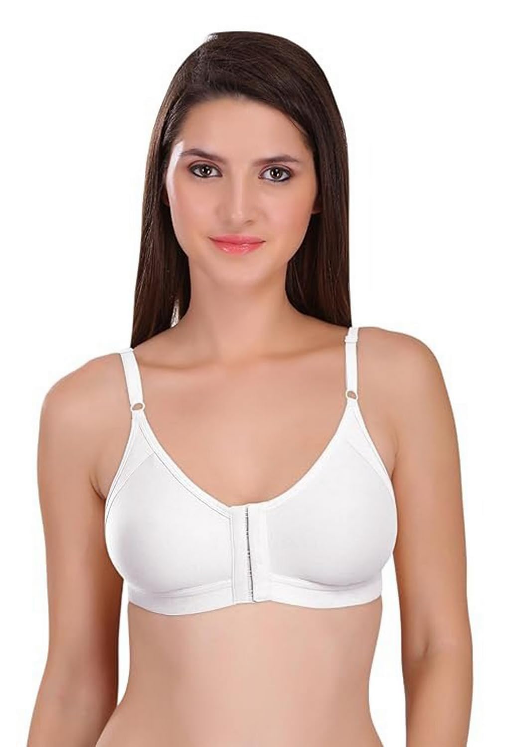 SWIFFIN Women's Front Open Cotton Bra