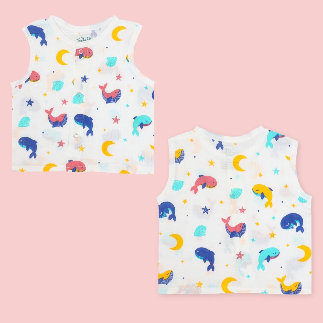 A Toddler Thing Organic Cotton Muslin Button Jabla - White - Image 4