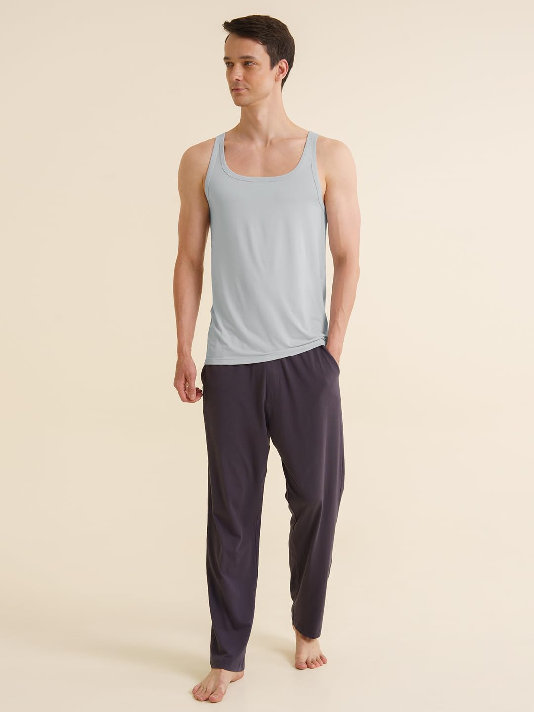 DaMENSCH Grey Bamboo Vest for Men - Image 4