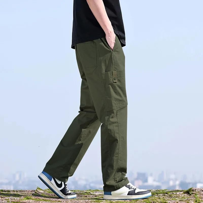 LOUIS SENSE Men's Cargo Pants - Green - Image 5
