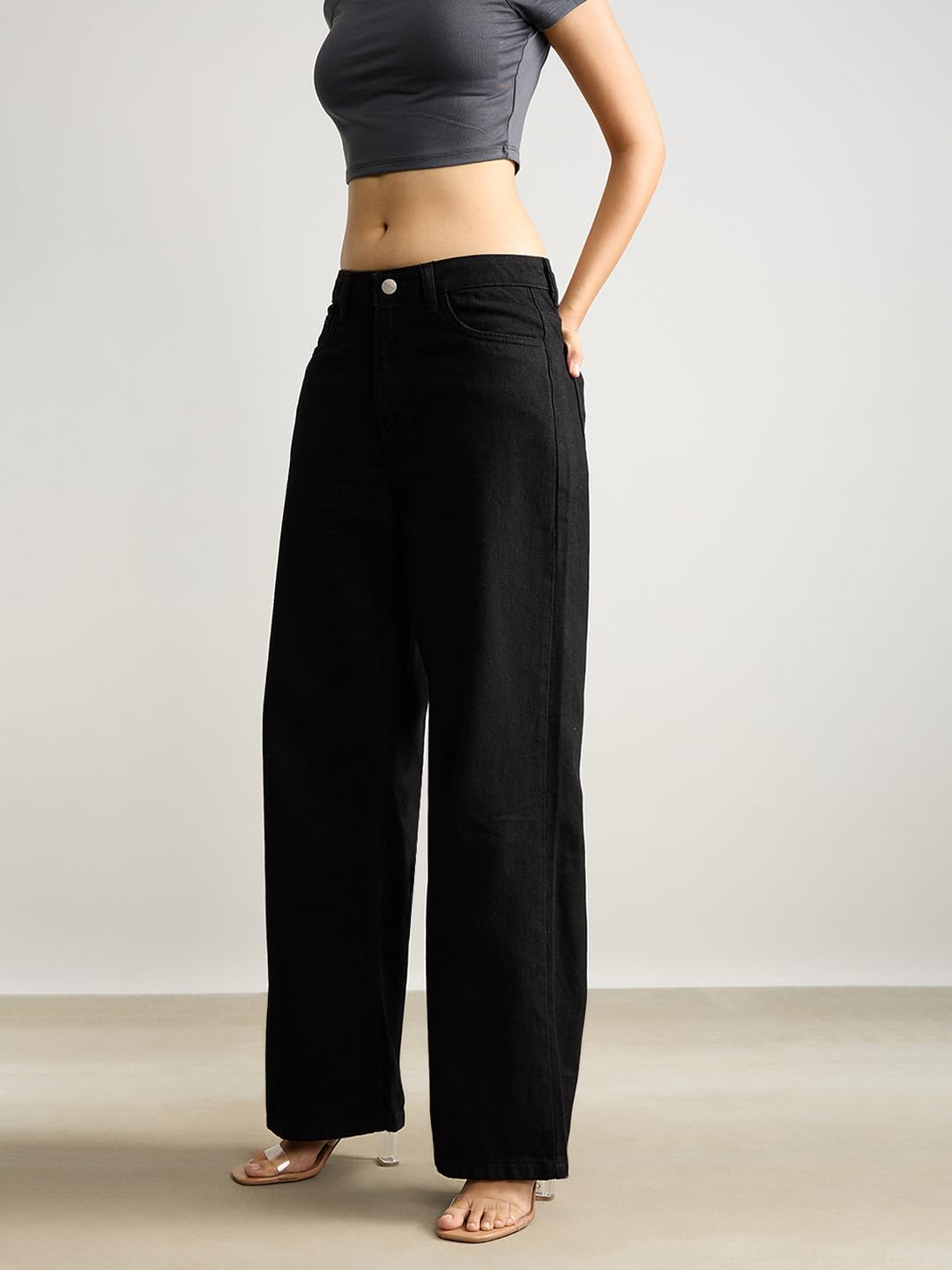 KOTTY Women's Black Flared Jeans - Image 3