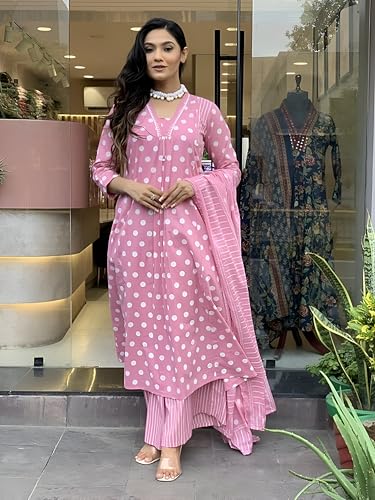 Pinkmint Women's Anarkali Kurta Set - Pink - Image 2