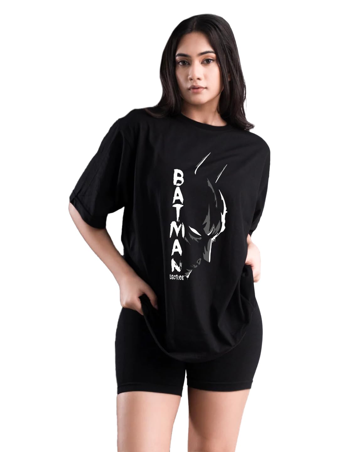 LEOTUDE Womens Oversized Round Neck T-Shirt - Image 4