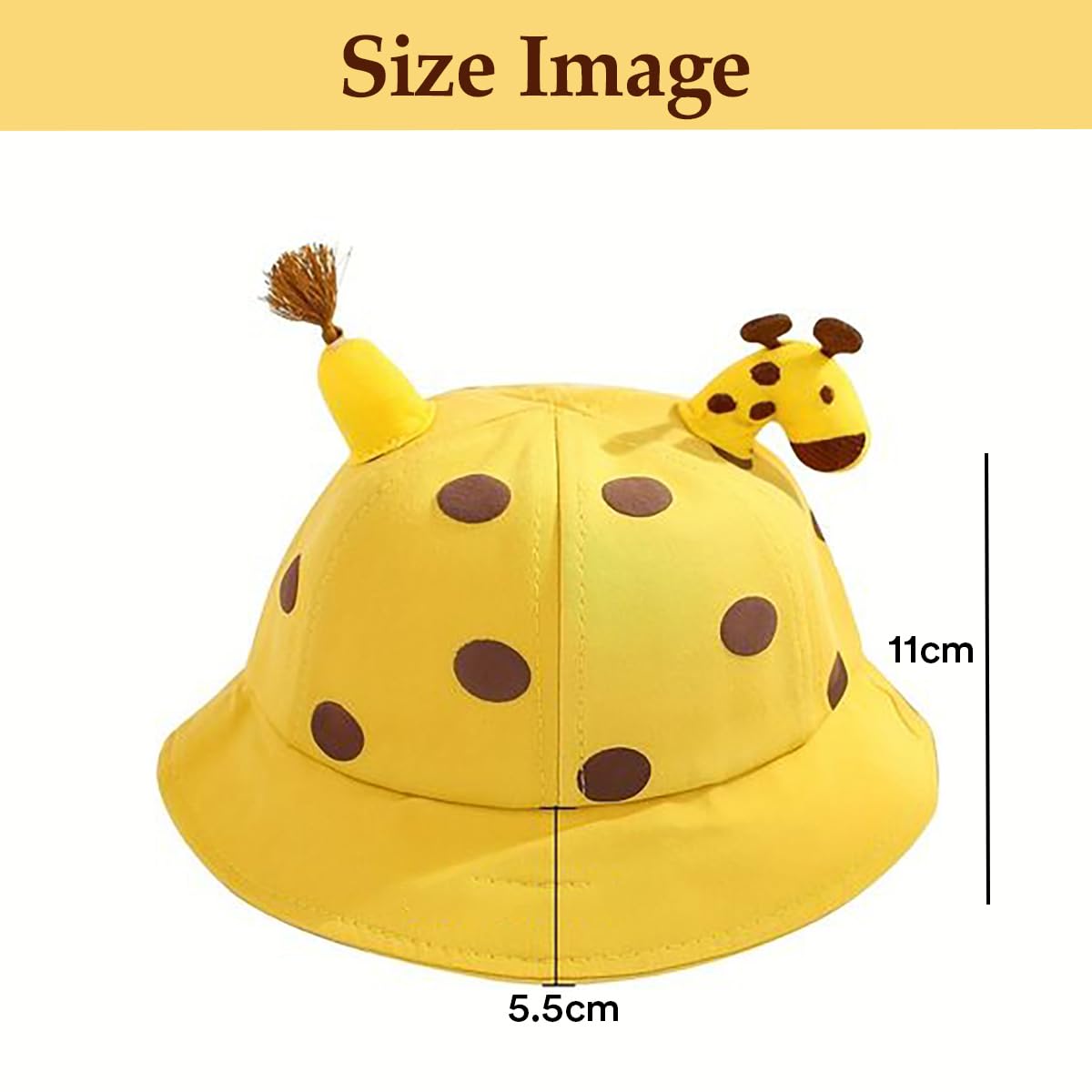 SYGA Cotton Baby Bucket Sun Hat - Yellow - Image 4
