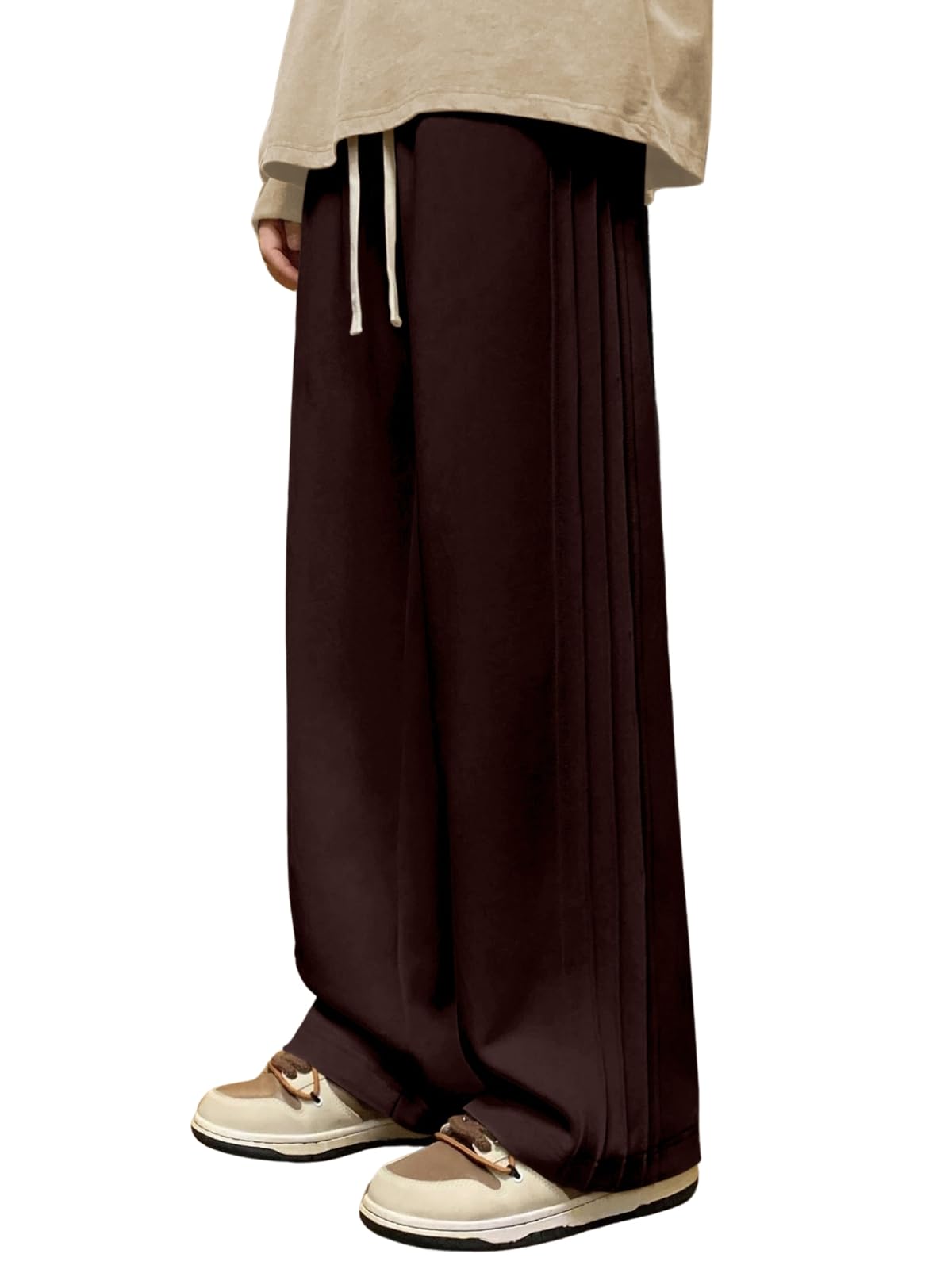 Greciilooks Men's Coffee Lycra Cargo Track Pants