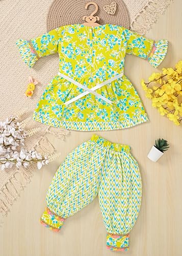 GarbGlide Baby Girls Yellow Ethnic Clothing Set - Image 4