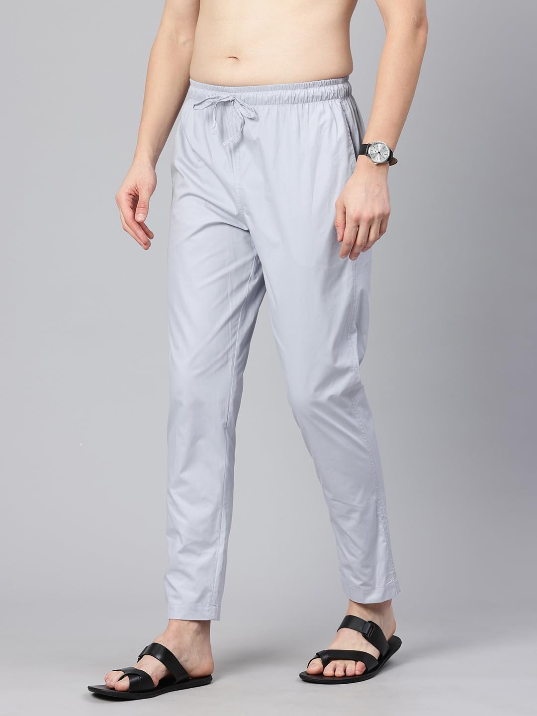 Majestic Man Pyjama Bottom - Cotton Light Grey - Image 3