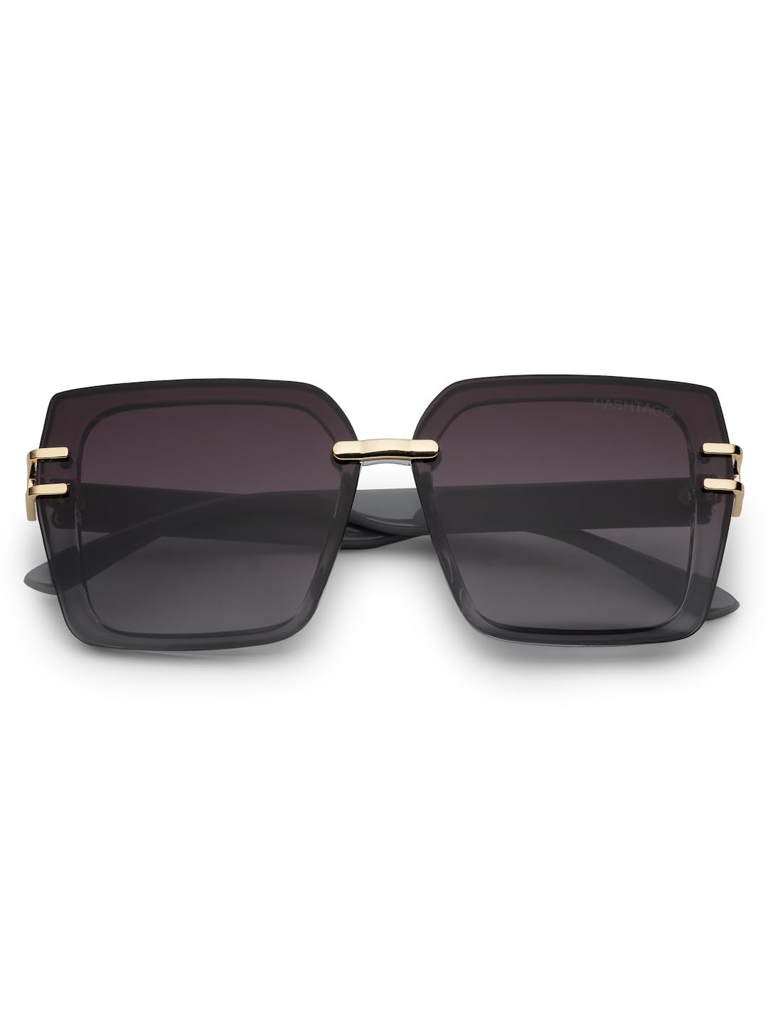 HASHTAG Gradient Grey Square Sunglasses for Women - Image 3