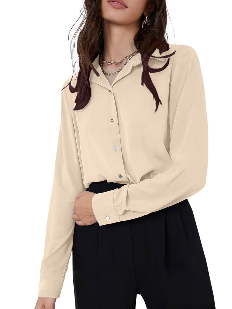GRECIILOOKS Women's Western Shirt - Cream