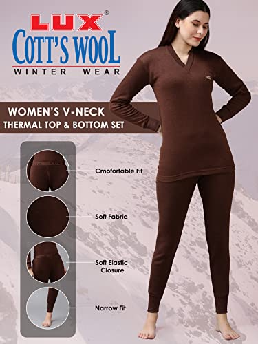 Lux Cottswool Women's Brown Thermal Trouser - Image 2