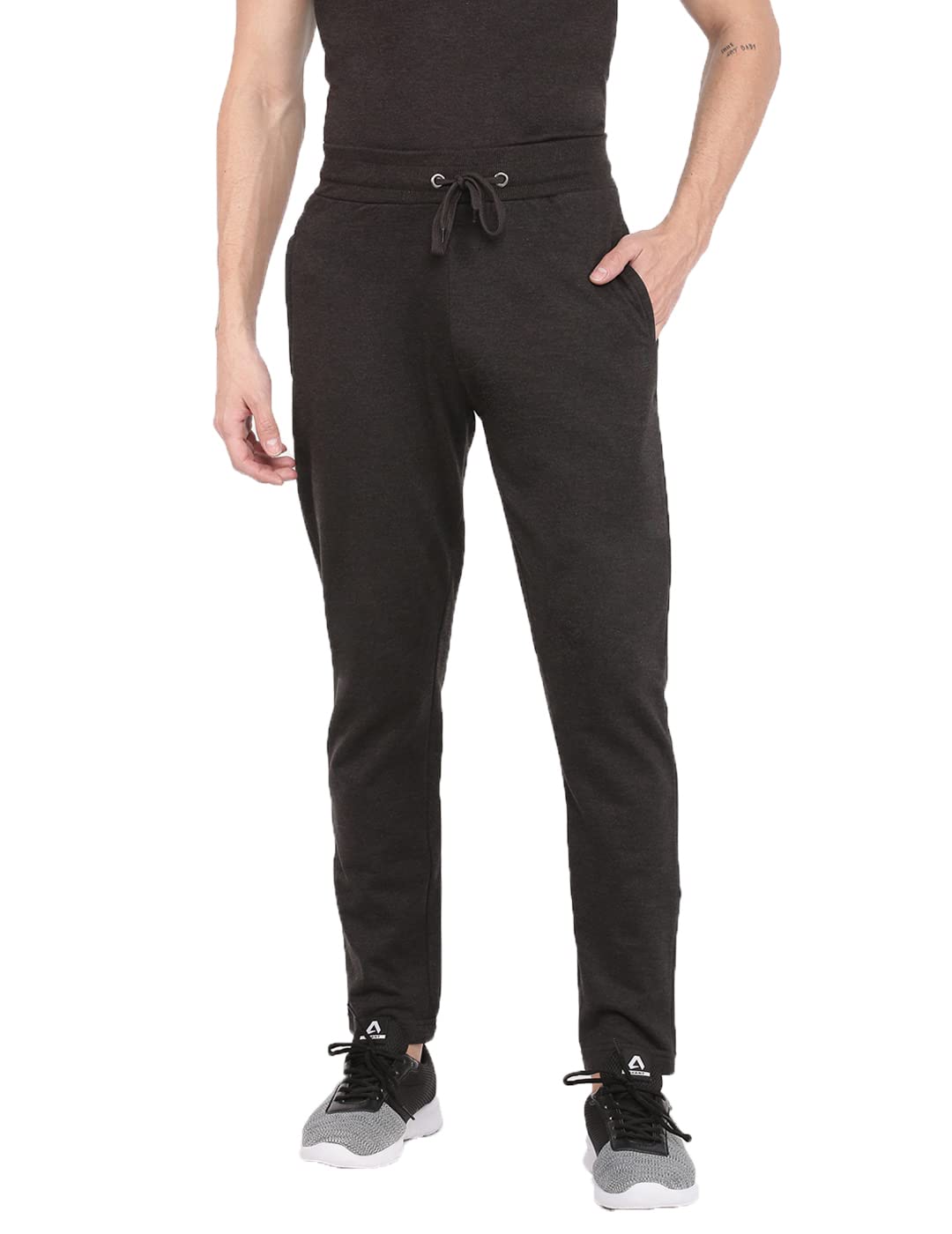 Dollar Men's Cotton Jogger Track Pants - Charcoal Melange
