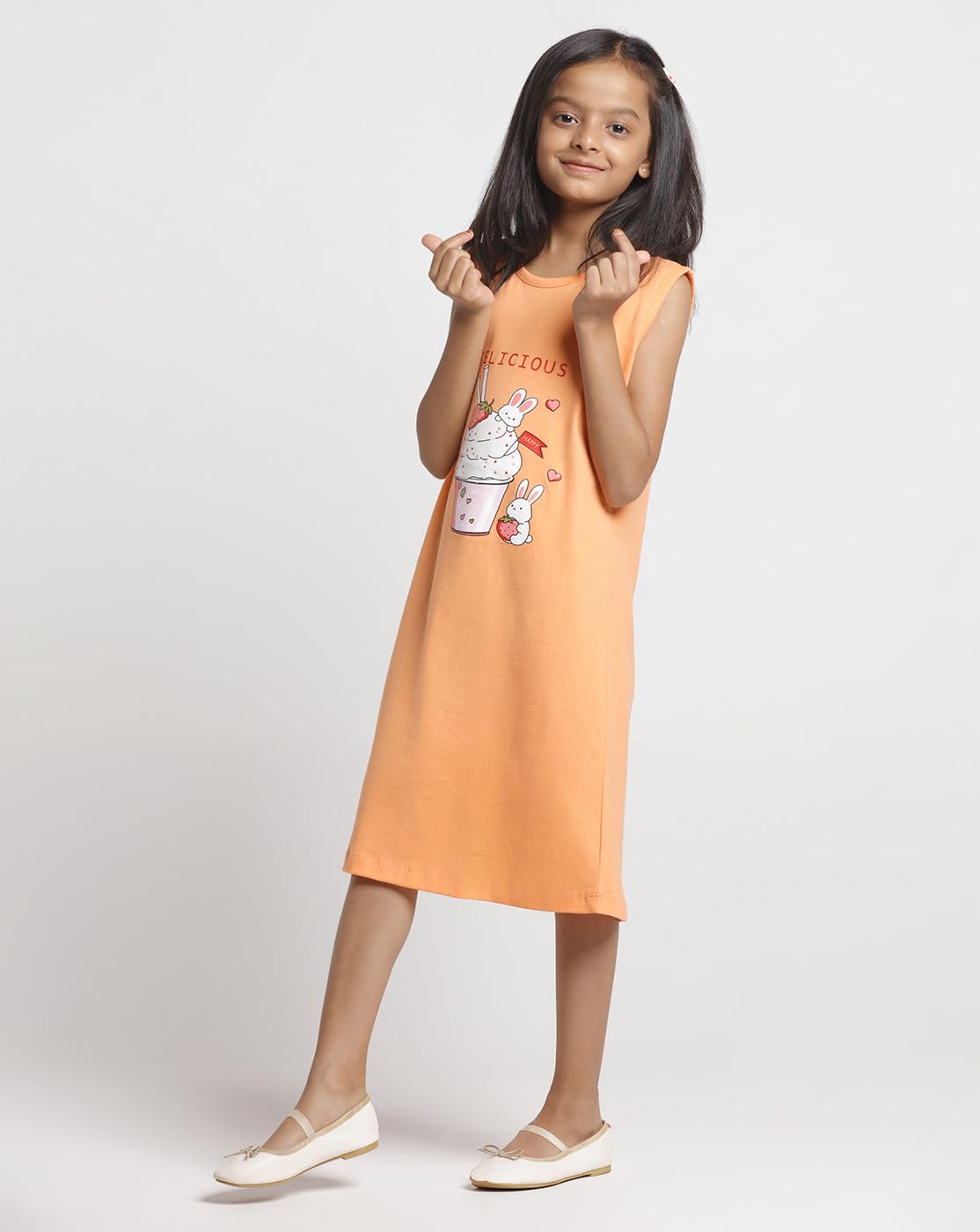 T2F Girls Cotton Sleeveless Nightdresses - Image 4
