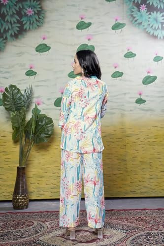 GRECIILOOKS Blue Rayon Kurta Set for Women - Image 2