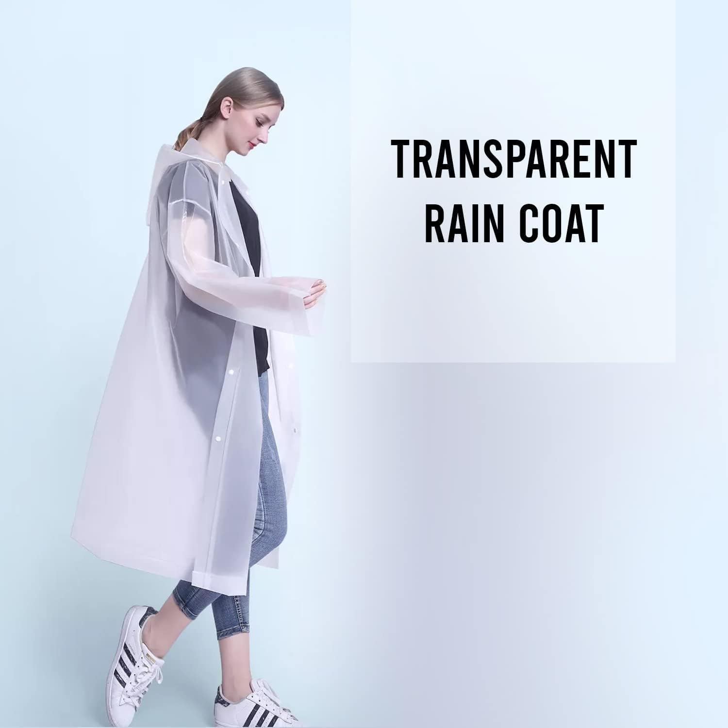 Allextreme Unisex EVA Raincoat - Waterproof White - Image 4