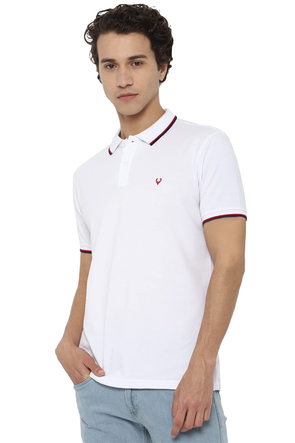 Allen Solly Men's Plain Polo - White