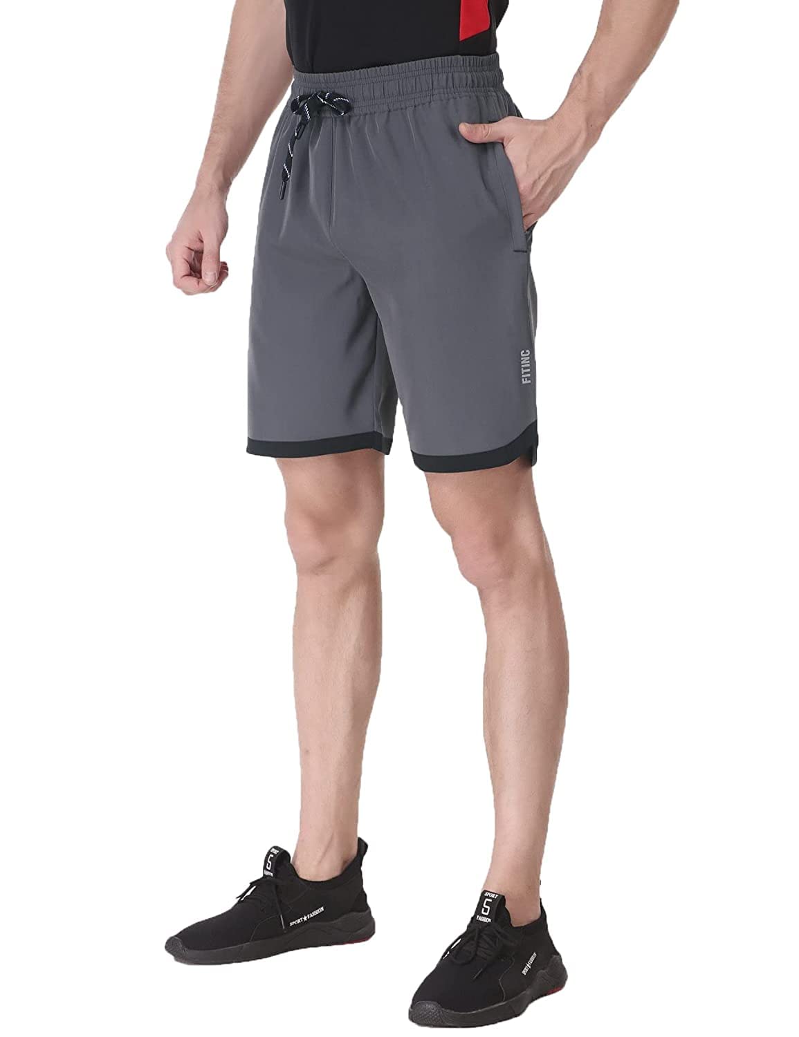 FITINC Lycra Sports Shorts for Men