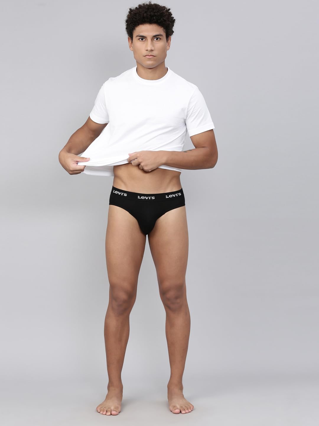 Levi's Men's Black Solid Brief - Image 5