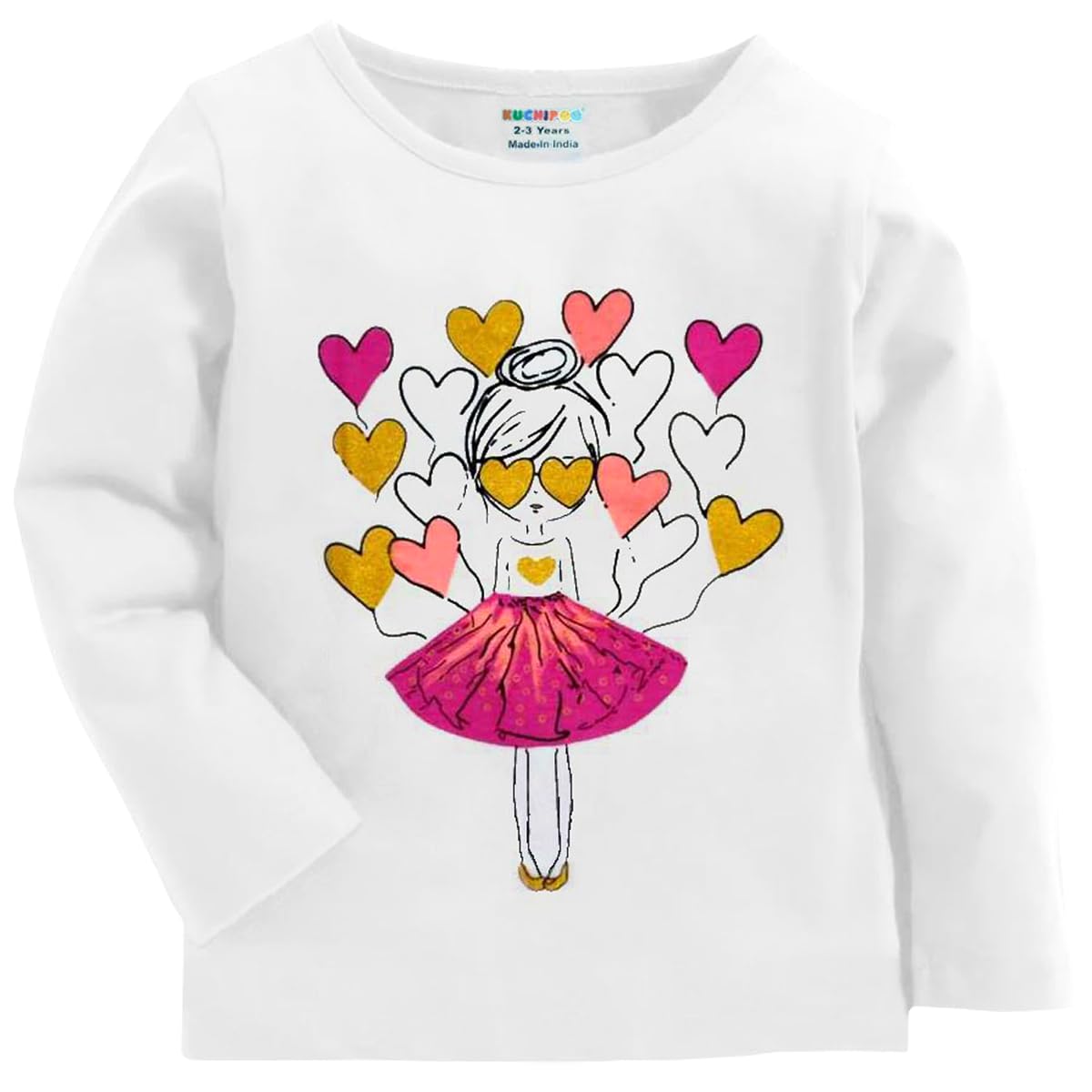 Kuchipoo Girls Cotton Blend T-Shirt - Multi-Colored - Image 3