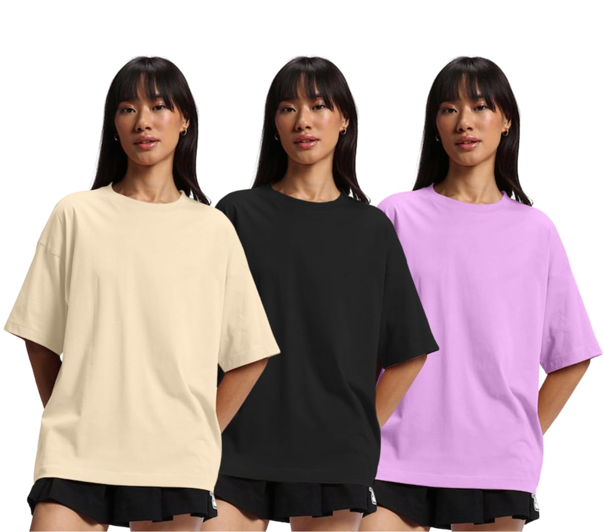 JUNEBERRY Pure Cotton T-Shirts for Women - Multicolor