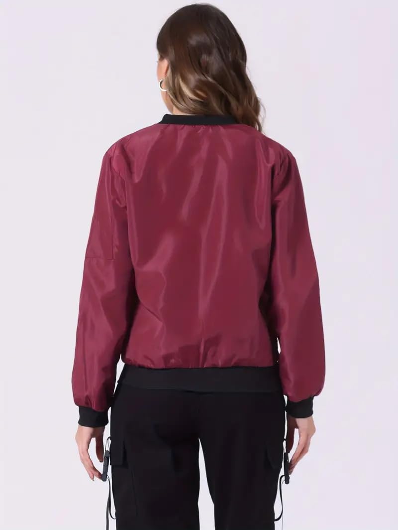 TAGAS Women's Solid Bomber Jacket - Image 3