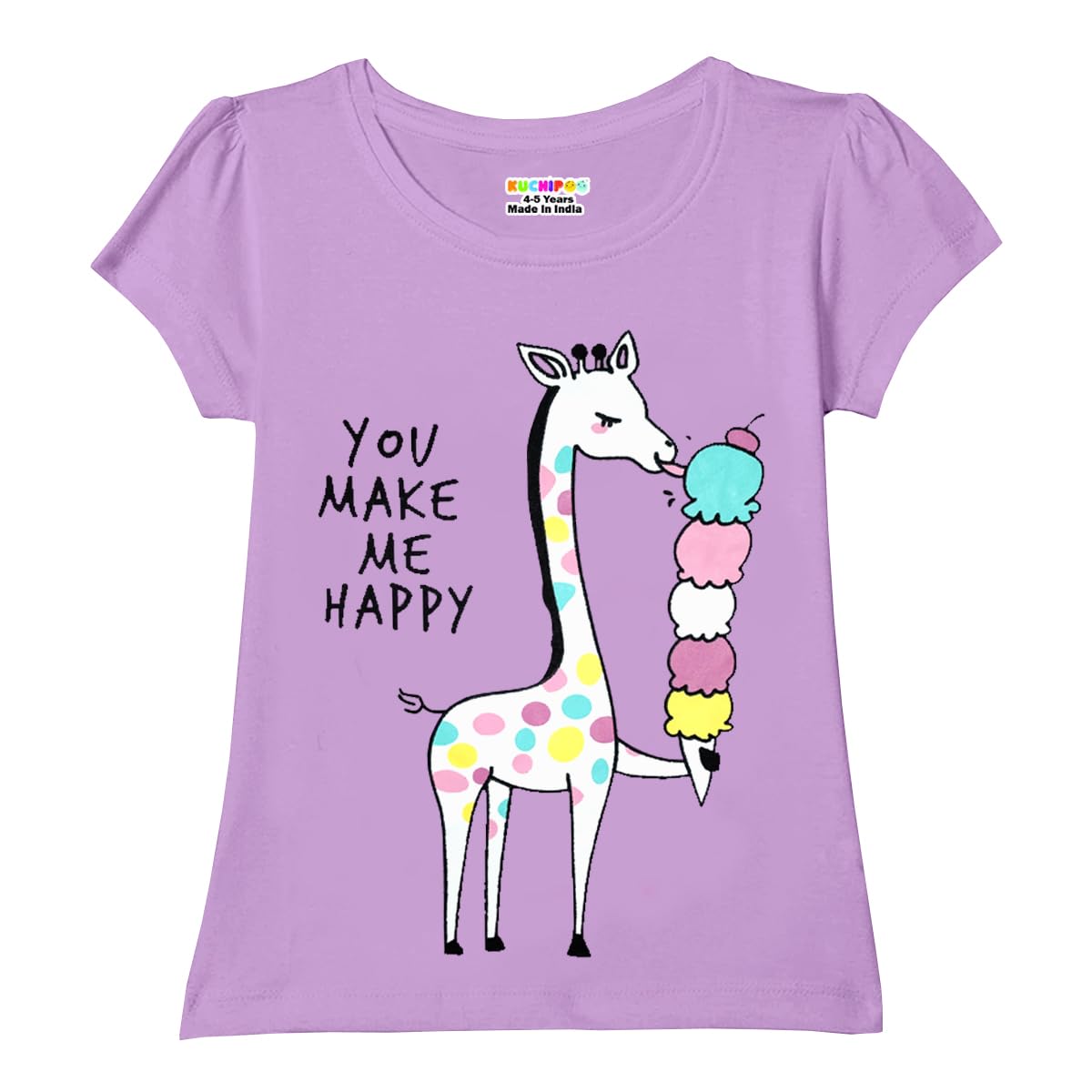 Kuchipoo Girls Cotton T-Shirt - Multi-Colored - Image 5