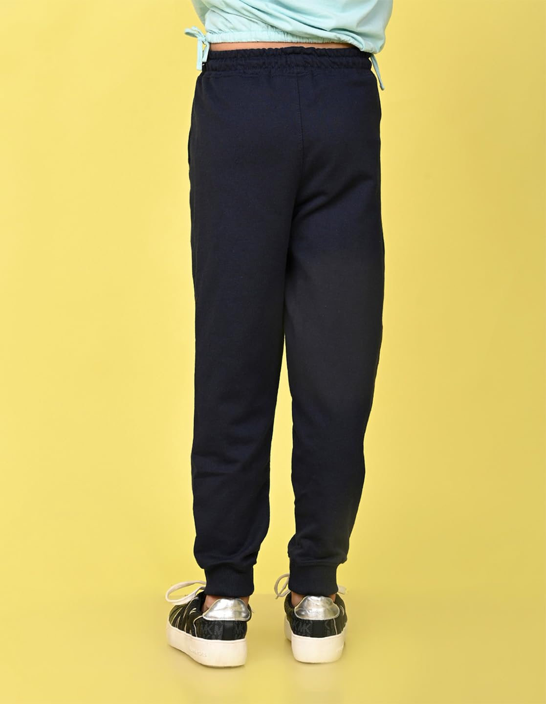 Nusyl Girl's Navy Blue Trackpants - Image 2