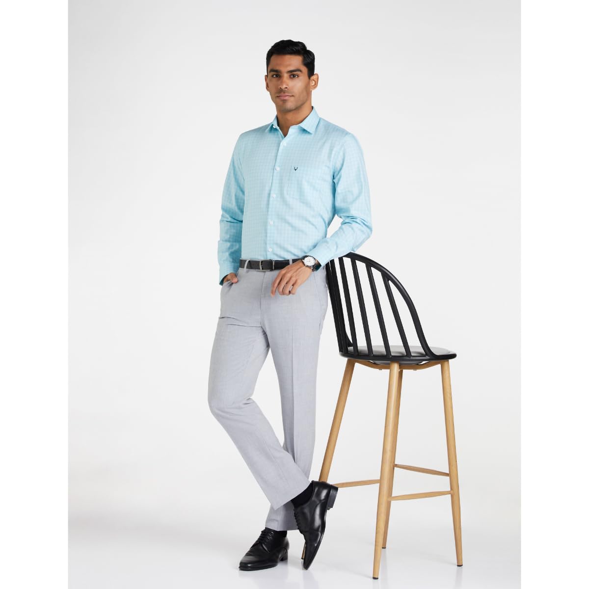 Allen Solly Men Slim Fit Shirt - Light Blue - Image 3