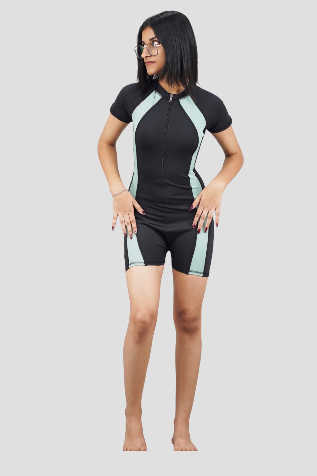 Imperative Women Monokini Swimsuit - Black/Frosty Green - Image 5