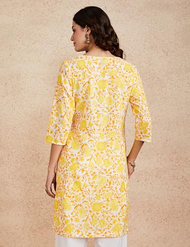 Myx Women's Cotton Kurta - Yellow - Image 2