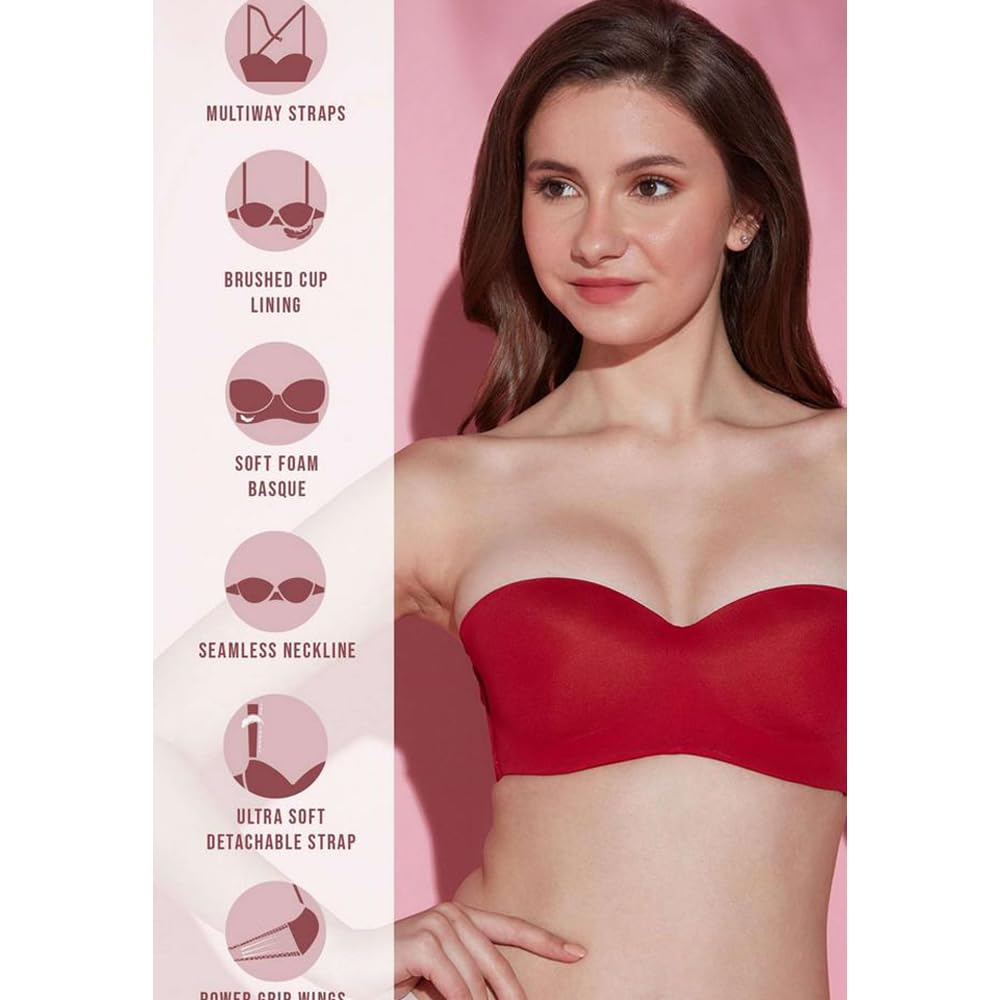 NYKD Red Multiway Strapless Bra - Image 2