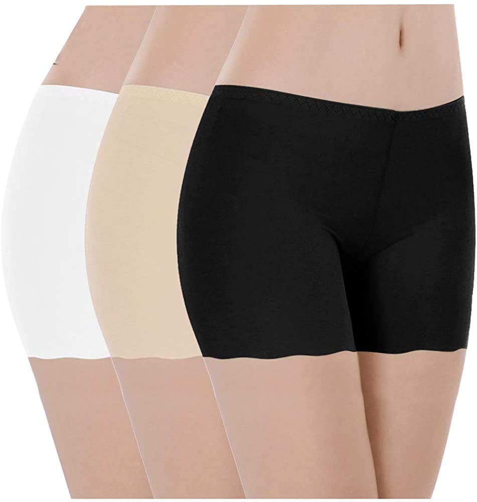 PLUMBURY Seamless Ice Silk Boyshort Panty for Women