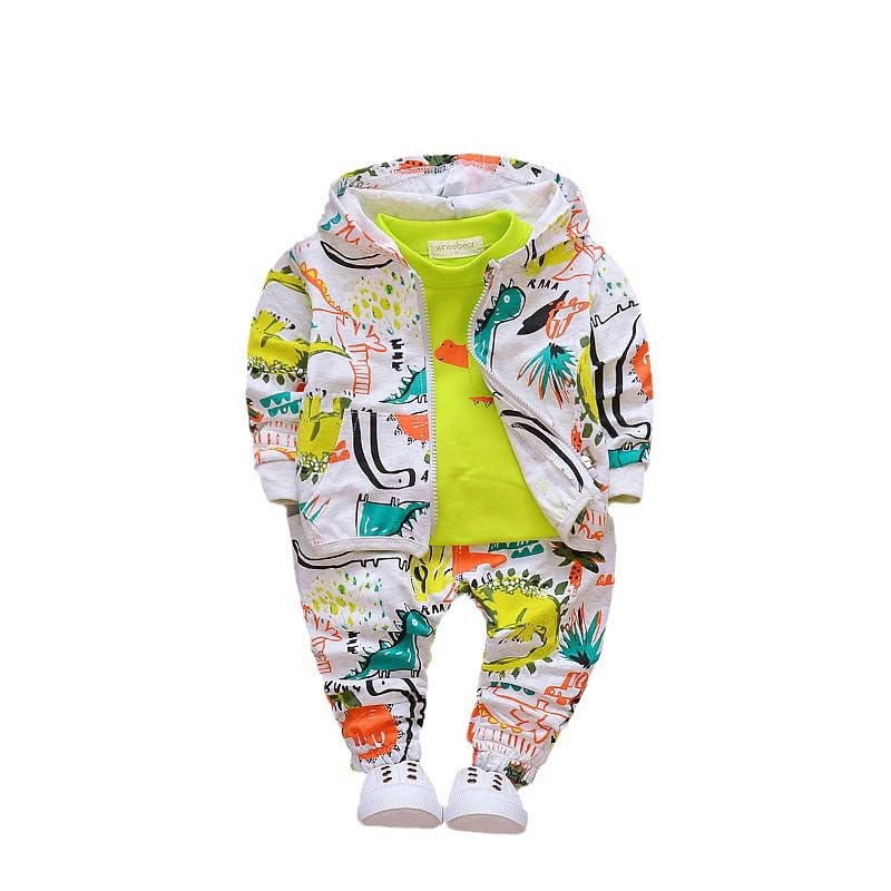 Googo Gaaga Boy's Cotton Printed Hoodie Sweatshirt - White