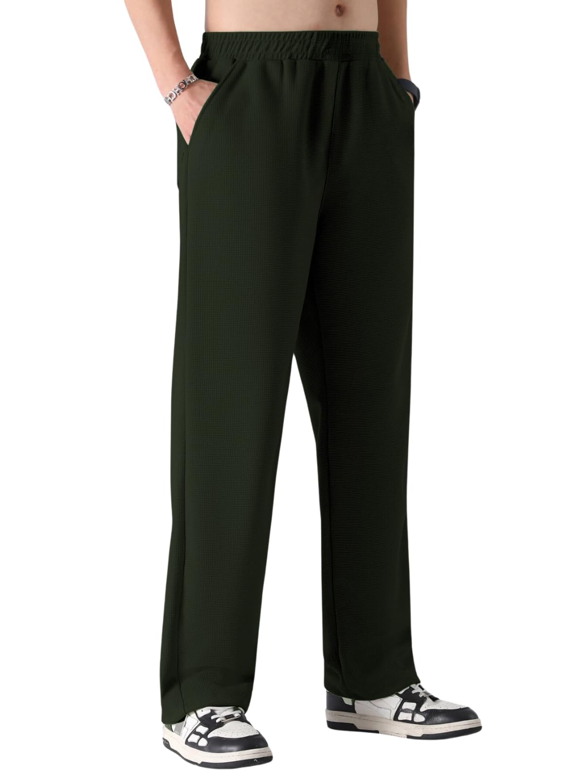 GRECIILOOKS Men's Sports Track Pant - Green