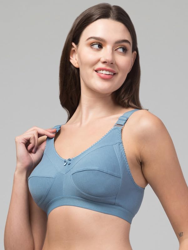 FUNAHME Women's Cotton Non-Padded Wirefree T-Shirt Bra - Multicolor - Image 4